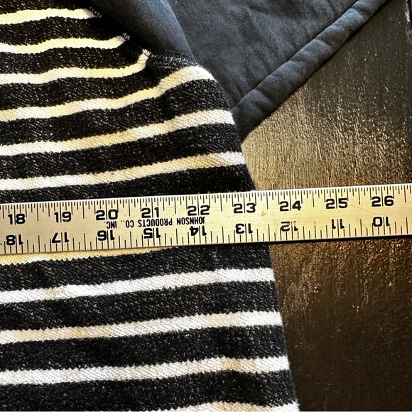 Ralph Lauren XXL 2X Black and White 3/4th length Sleeve Crewneck Sweater Zipper - Picture 7 of 8